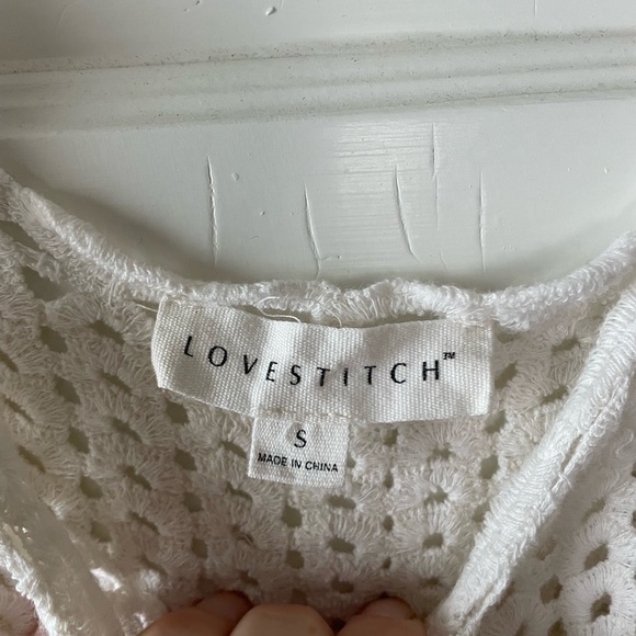 Lovestitch crochet and crepe flowy boho maxi dress size S. Perfect for summer! - Picture 5 of 6